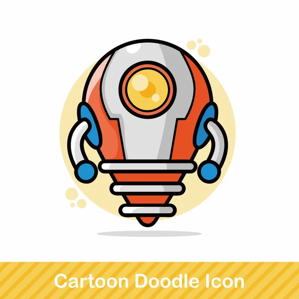 Robot doodle vector ilustración — Archivo Imágenes Vectoriales