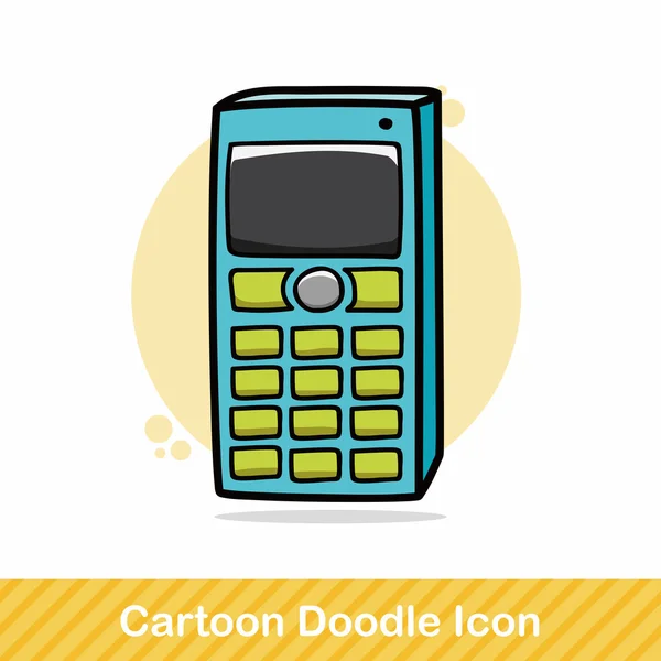 Teléfono doodle vector ilustración — Archivo Imágenes Vectoriales