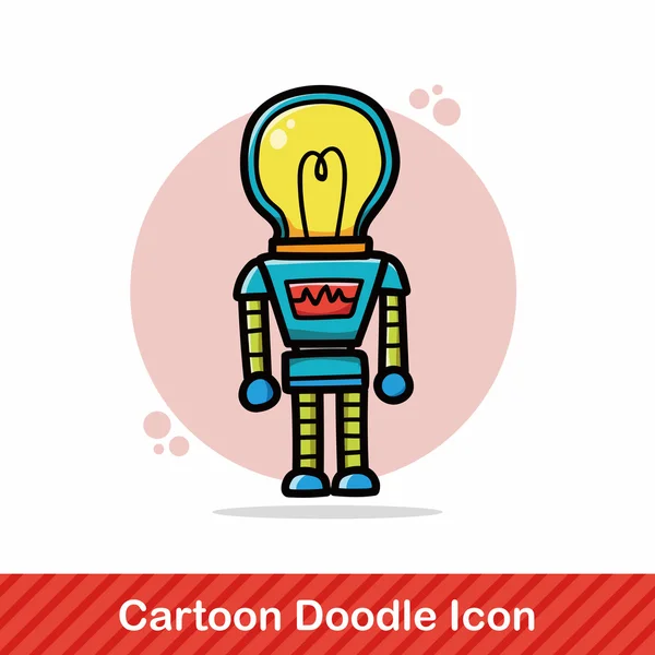 Roboter Doodle Vektor Illustration — Stockvektor
