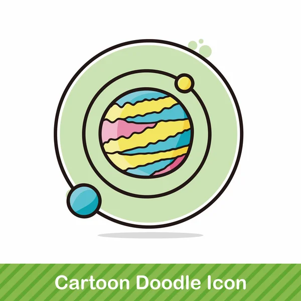 Planeta doodle vector ilustración — Vector de stock