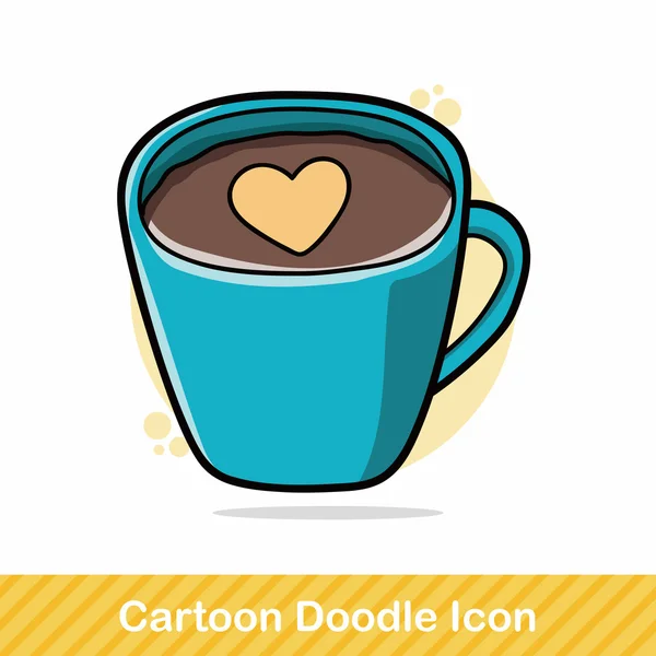 Koffie doodle vectorillustratie — Stockvector