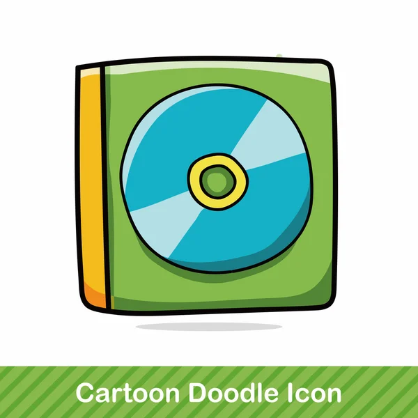 CD doodle vector ilustración — Archivo Imágenes Vectoriales