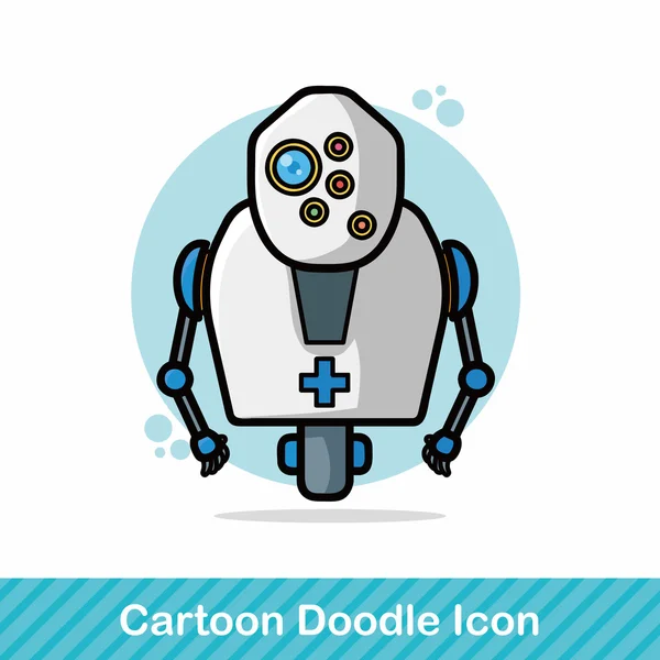 Εικονογράφηση φορέας doodle ρομπότ — Διανυσματικό Αρχείο