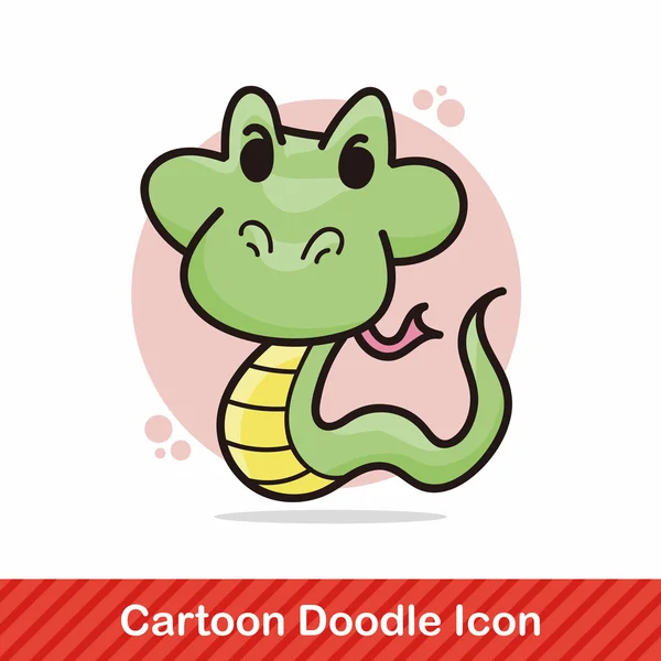 Εικονογράφηση φορέας doodle ζώων φίδι — Διανυσματικό Αρχείο