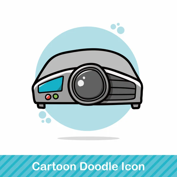 Grabadora de vídeo doodle vector ilustración — Archivo Imágenes Vectoriales