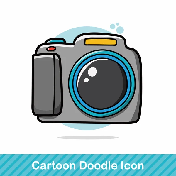 Camera doodle vectorillustratie — Stockvector