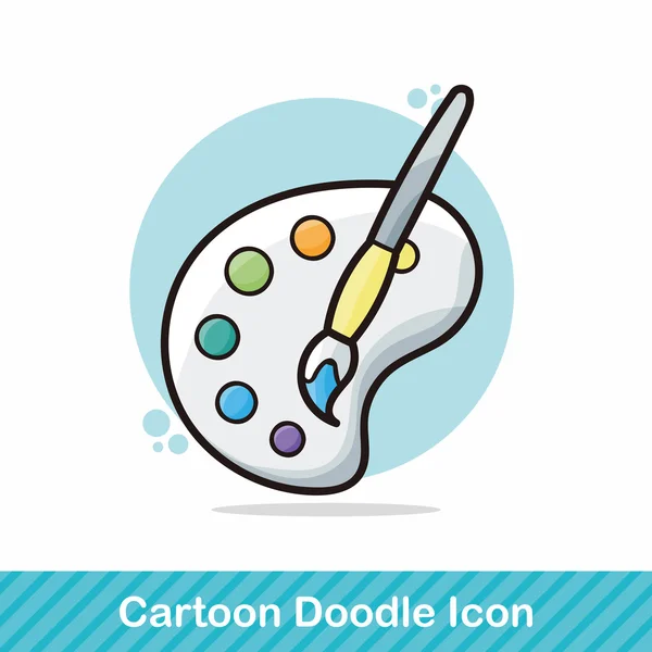 Paleta doodle vetor ilustração — Vetor de Stock