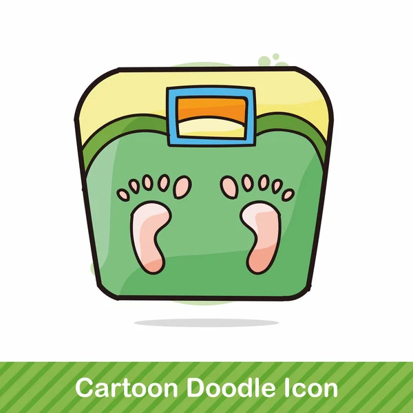 Máquina de pesagem doodle vector illustration —  Vetores de Stock