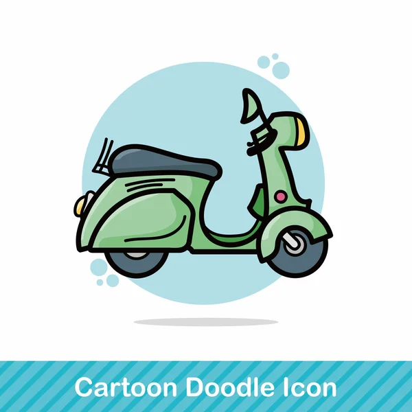 Motosiklet doodle vektör çizim — Stok Vektör