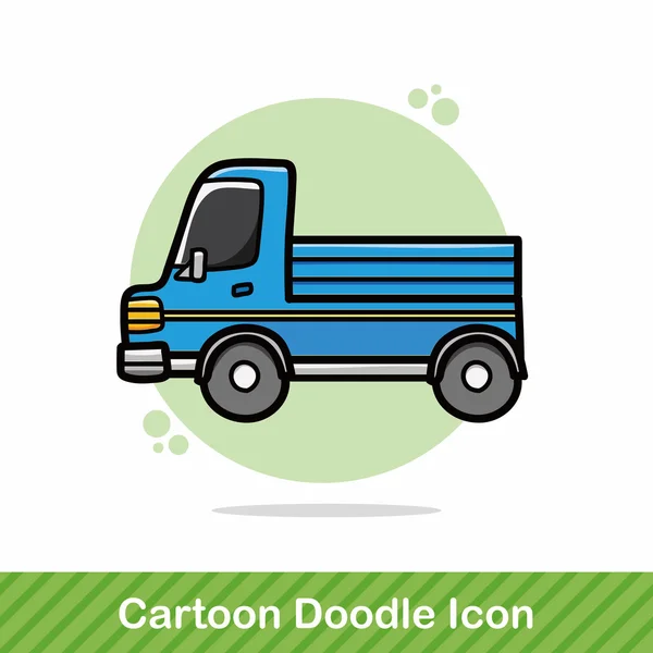 Ilustração do vetor doodle caminhão de carga — Vetor de Stock