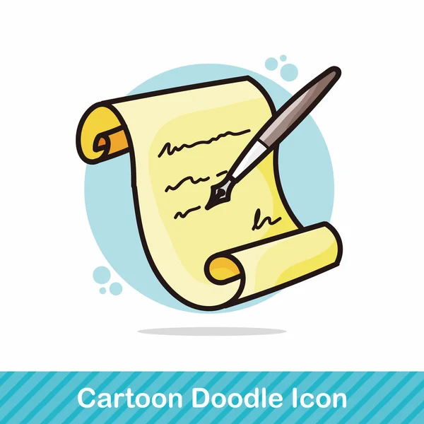 Skrivpapper doodle vektor illustration — Stock vektor