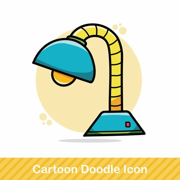 Lámpara doodle vector ilustración — Vector de stock