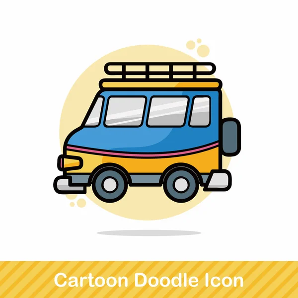 Carro doodle vetor ilustração — Vetor de Stock