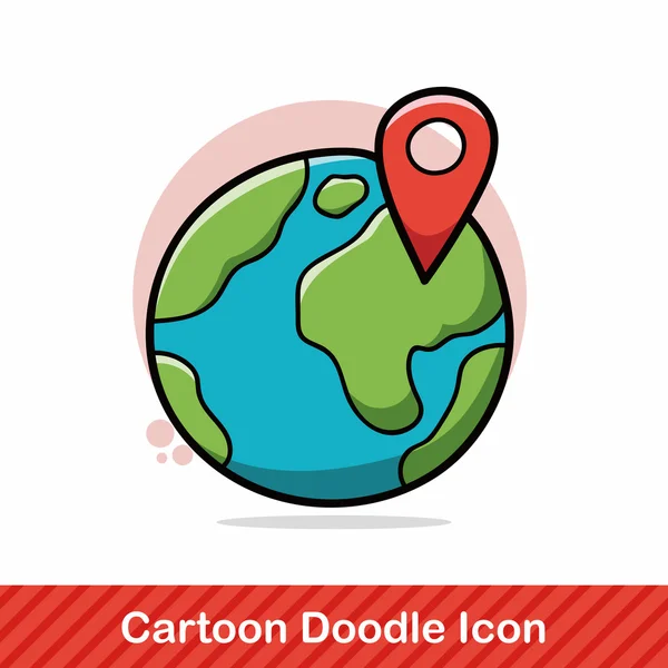 Illustration vectorielle doodle globe — Image vectorielle