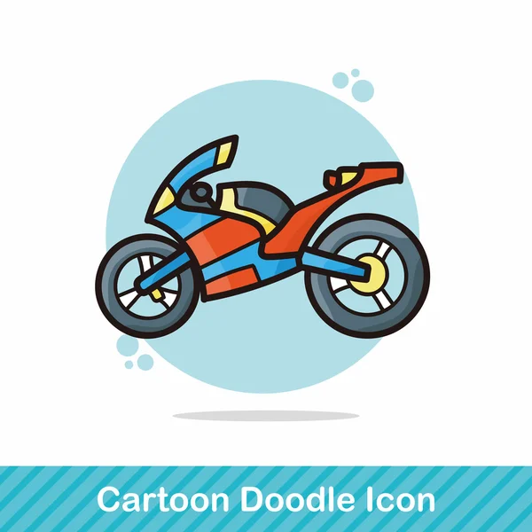 Motorrad Doodle Vektor Illustration — Stockvektor