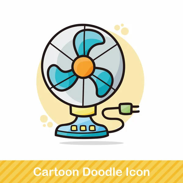 Illustration vectorielle de doodle ventilateur — Image vectorielle