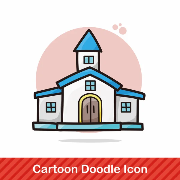 Edificio doodle vector ilustración — Archivo Imágenes Vectoriales