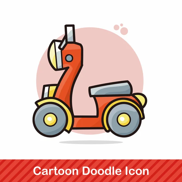 Motocykl doodle vektorové ilustrace — Stockový vektor