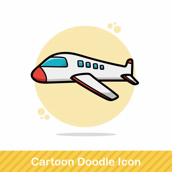 Flugzeug Doodle Vektor Illustration — Stockvektor