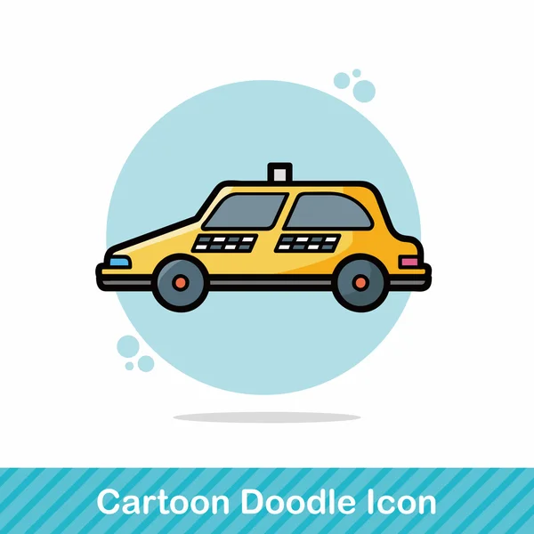 Illustration vectorielle de doodle taxi — Image vectorielle