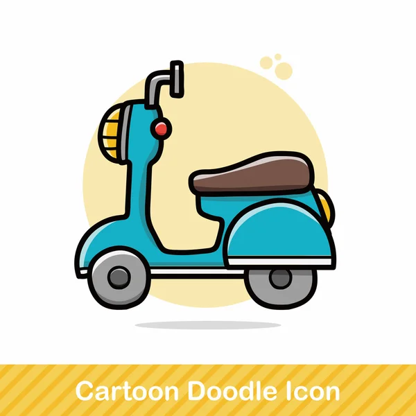 Motocicleta doodle vetor ilustração — Vetor de Stock