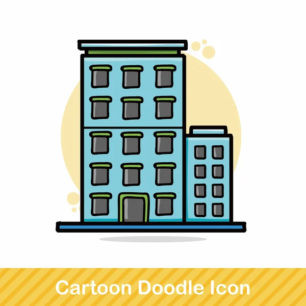 Bygga doodle vektor illustration — Stock vektor