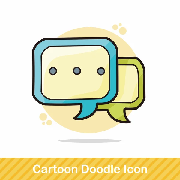 Mensaje doodle vector ilustración — Archivo Imágenes Vectoriales