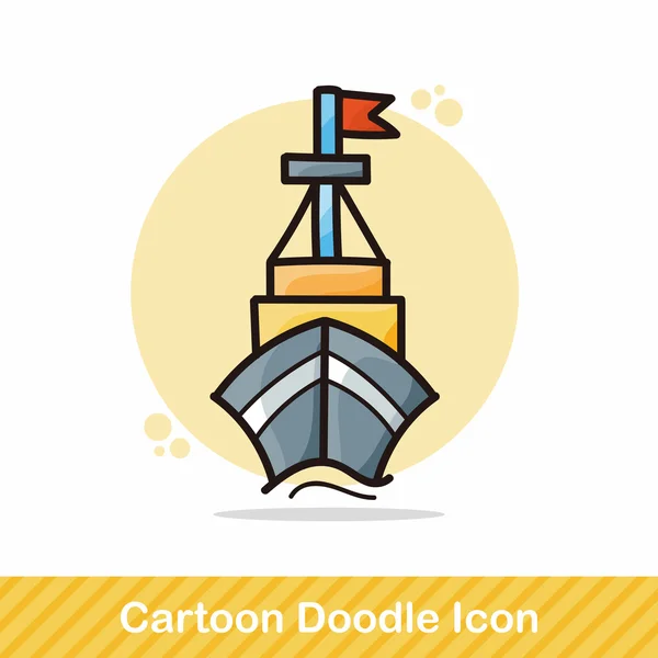 Illustration vectorielle de doodle bateau — Image vectorielle