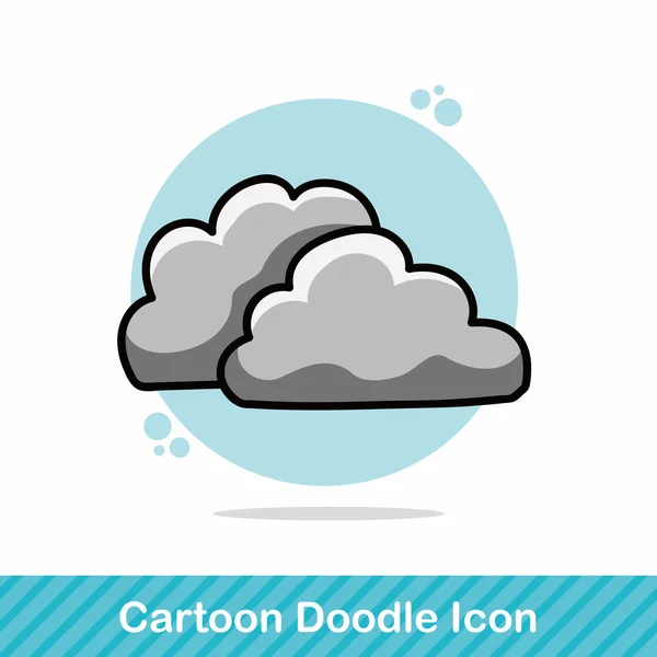 stock vector rainy cloud doodle vector illustration