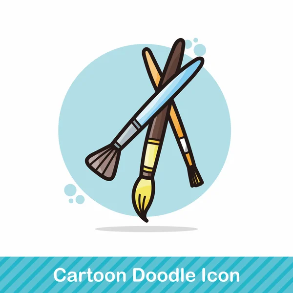 Pincel doodle vector ilustración — Vector de stock