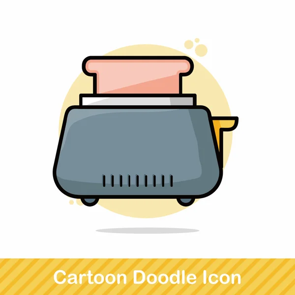 Toaster doodle vector illustration — Stock Vector