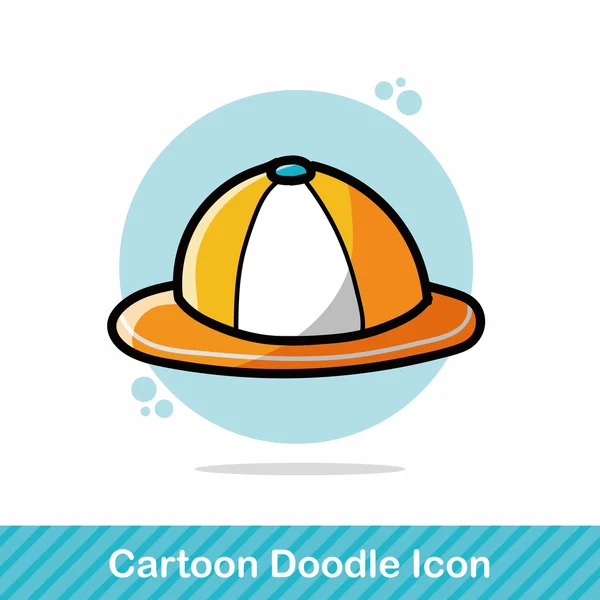 Cappello colore doodle vettoriale illustrazione — Vettoriale Stock