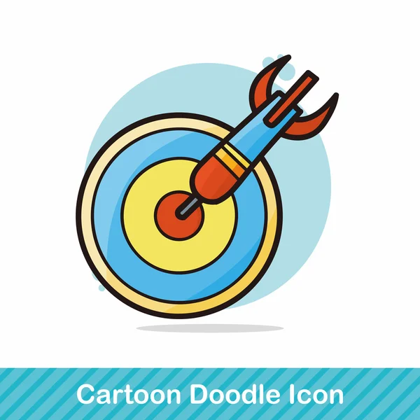 Dart vektör çizim doodle — Stok Vektör