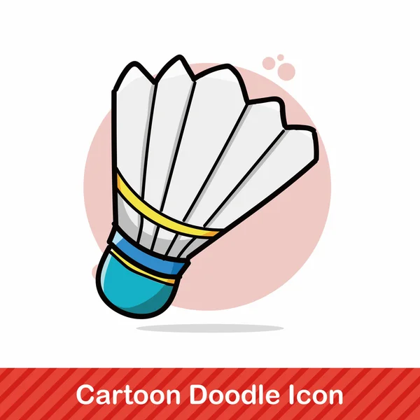 Εικονογράφηση φορέας doodle μπάντμιντον — Διανυσματικό Αρχείο