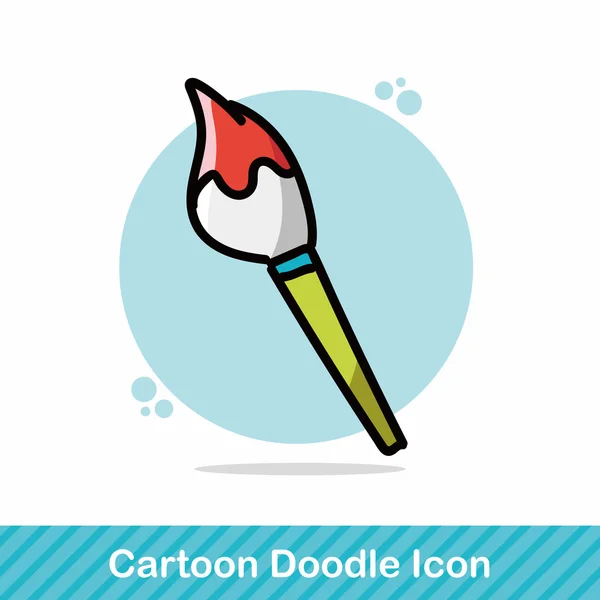 Pintura cor doodle vetor ilustração — Vetor de Stock