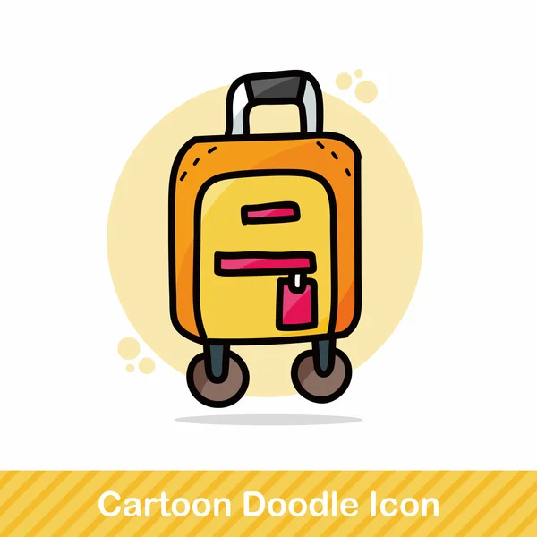 Briefcase color doodle vector illustration — Stock Vector