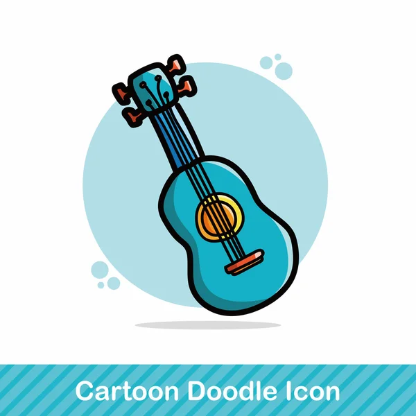 Ukulele cor doodle vetor ilustração — Vetor de Stock