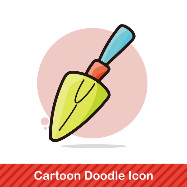 Pá cor doodle vetor ilustração — Vetor de Stock