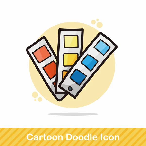 Illustration vectorielle de doodle couleur carte couleur — Image vectorielle