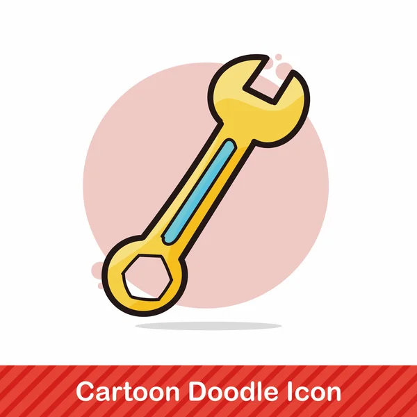 Llave de color doodle vector ilustración — Vector de stock