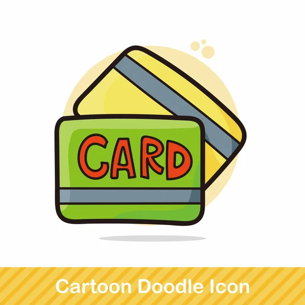 Kreditkarte Farb-Doodle-Vektor Illustration — Stockvektor