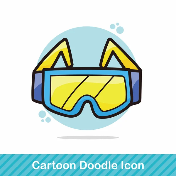 Goggle cor doodle vetor ilustração — Vetor de Stock