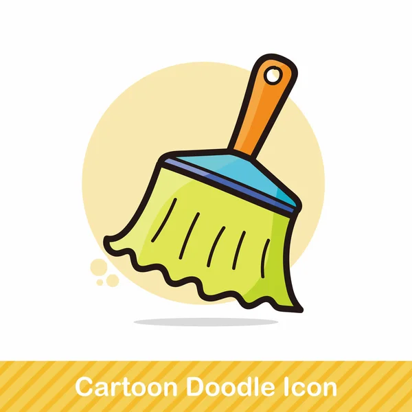 Paintbrush color doodle vector illustration — Stock Vector