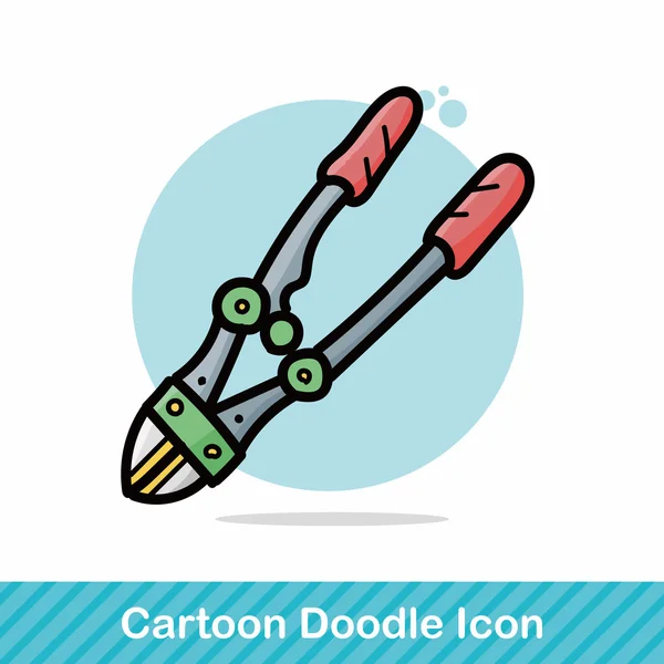 Makas renk doodle vektör çizim — Stok Vektör