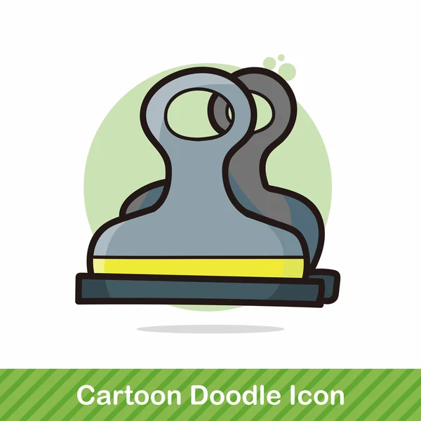 Levélpapír klip színe doodle vektoros illusztráció — Stock Vector