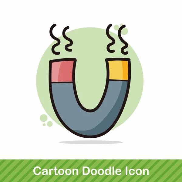 Magnet färg doodle vektor illustration — Stock vektor