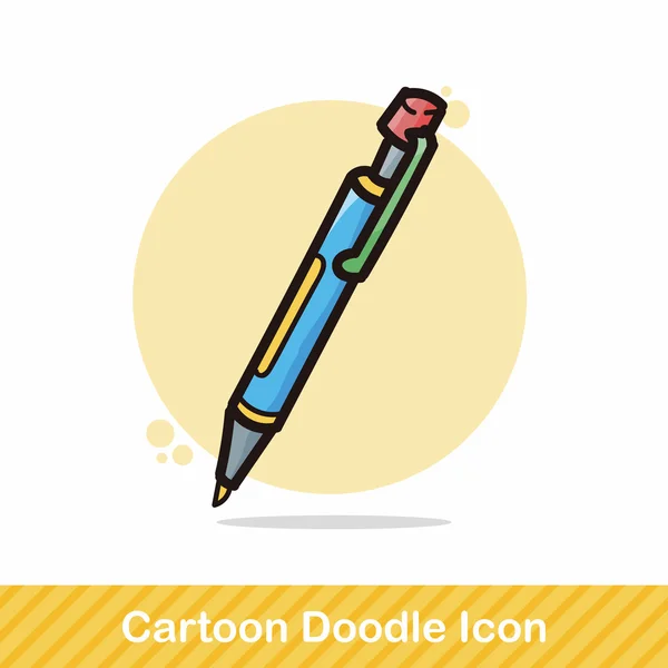 Εικονογράφηση φορέας doodle χρώμα στυλό και μολύβι — Διανυσματικό Αρχείο