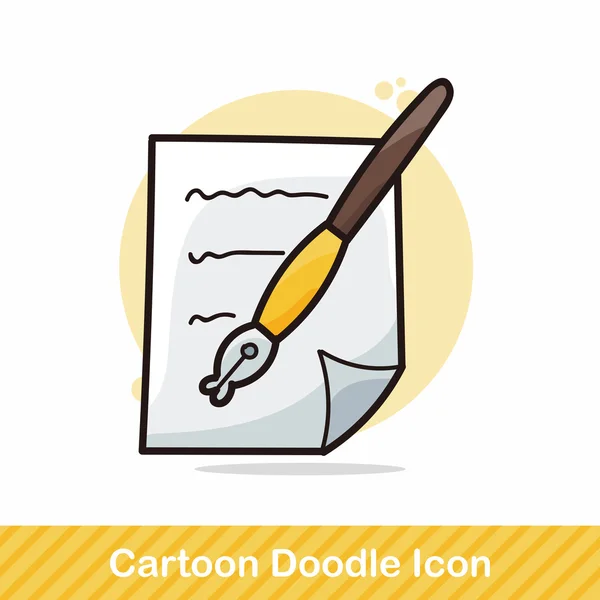 Carta doodle ilustração vetorial — Vetor de Stock