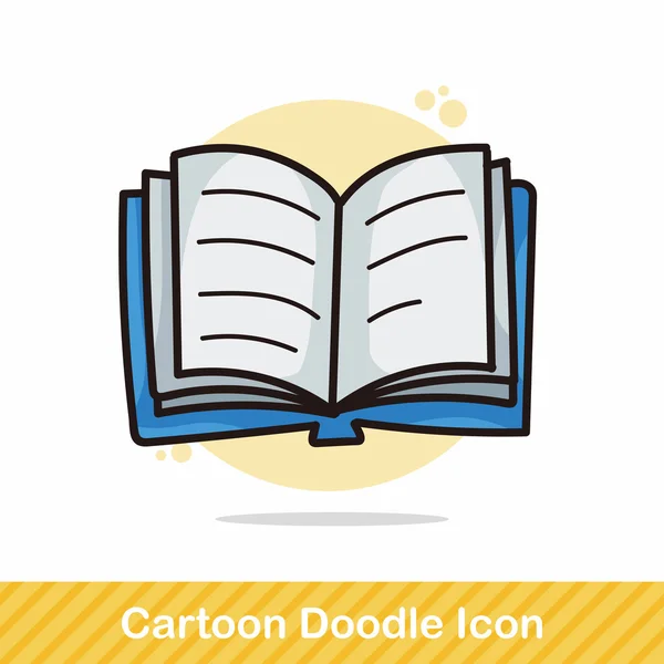 Libro doodle vector ilustración — Archivo Imágenes Vectoriales