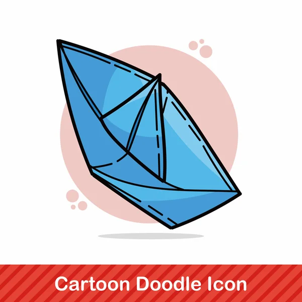Χαρτί πλοίο doodle διανυσματικά εικονογράφηση — Διανυσματικό Αρχείο